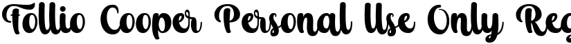 Follio Cooper Personal Use Only font download
