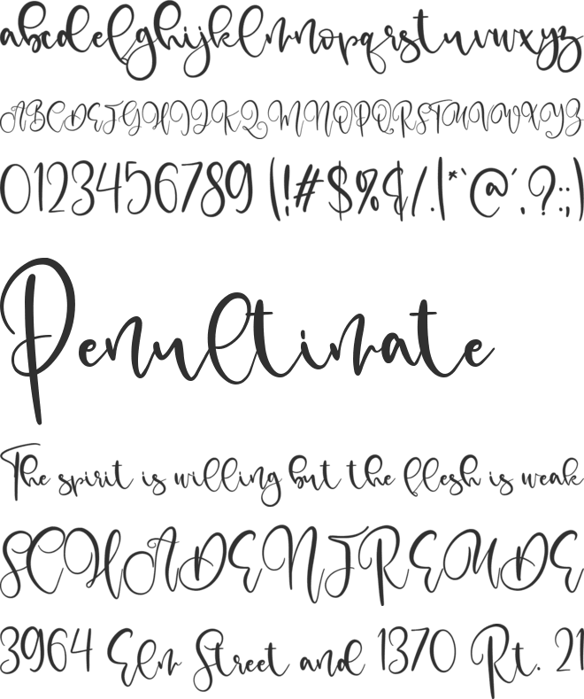 Emelian Personal Use Only font preview