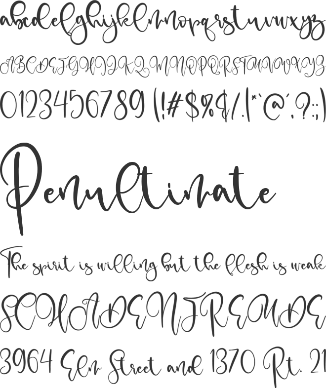 Emelian Personal Use Only font preview