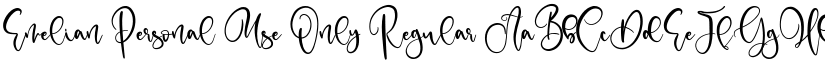 Emelian Personal Use Only Regular font