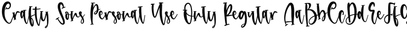Crafty Sons Personal Use Only font download