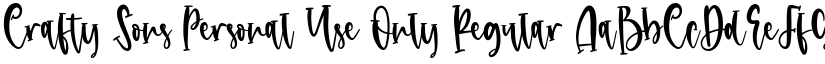 Crafty Sons Personal Use Only font download