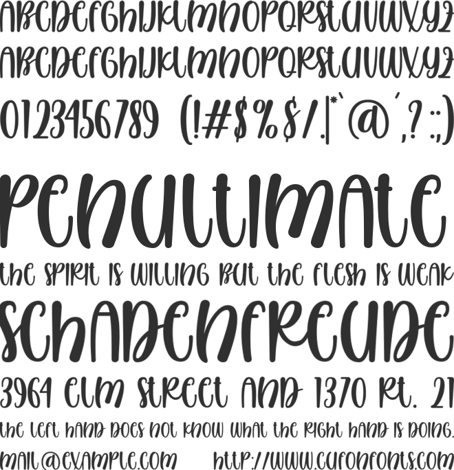 California Sunrise Personal Use font preview
