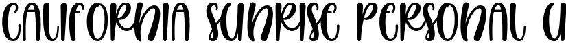 California Sunrise Personal Use Regular font