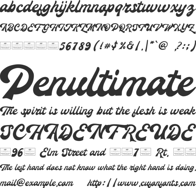 Twilight Luminance Free font preview