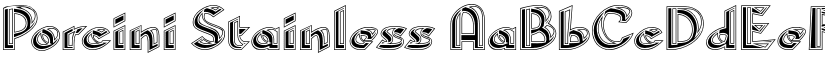 Porcini Stainless font