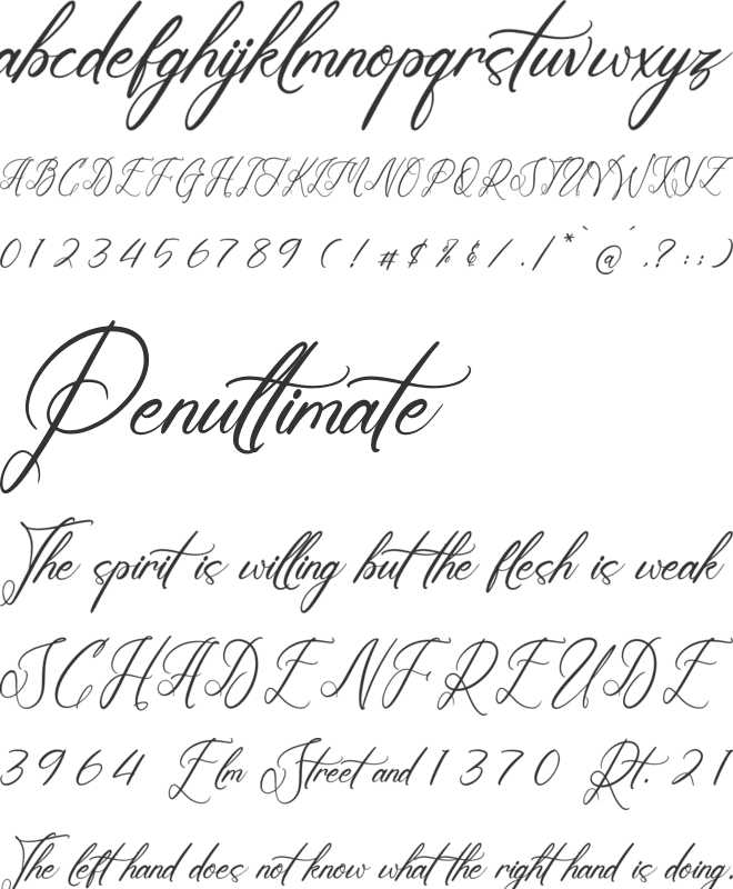 Gorkanyde Benethong font preview