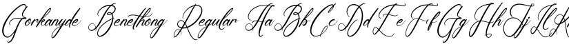 Gorkanyde Benethong Regular font