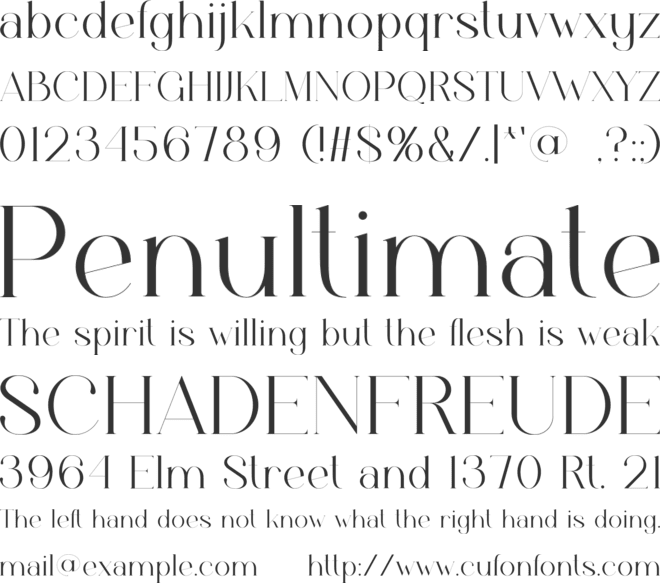 KHAMILA font preview