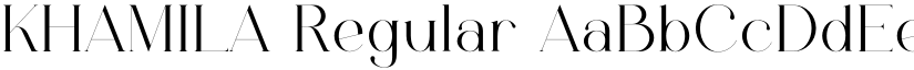 KHAMILA Regular font