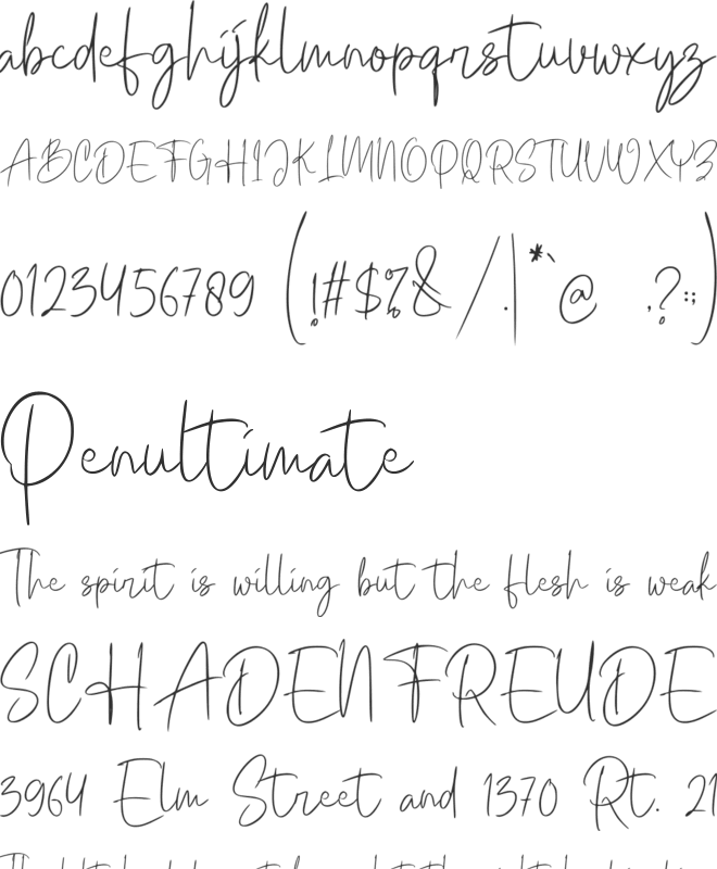 Hiswolley font preview