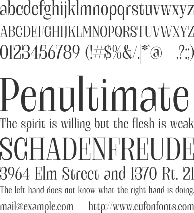 Sonytire font preview