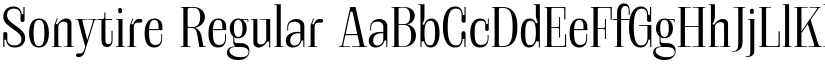 Sonytire Regular font