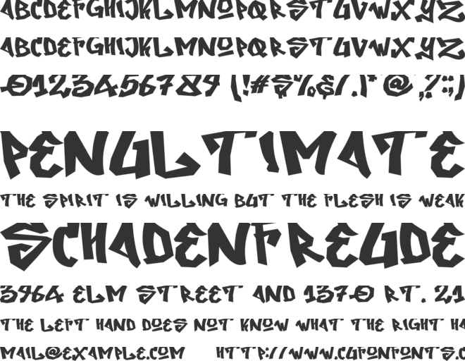 Jack and Zeky font preview