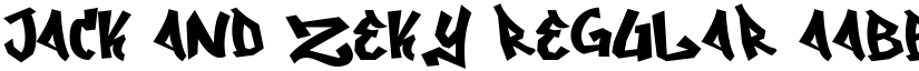 Jack and Zeky Regular font
