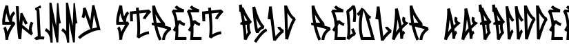 Skinny Street Bold Regular font
