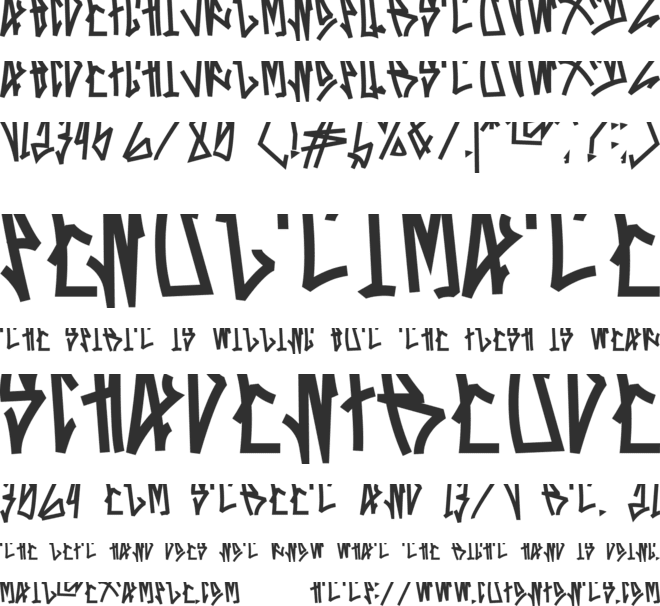 Skinny Street font preview