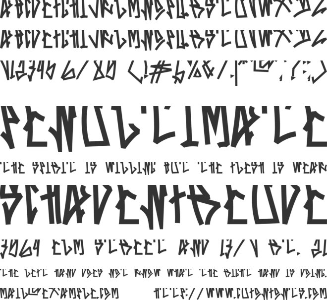 Skinny Street font preview