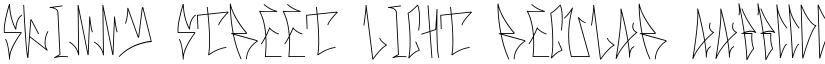 Skinny Street Light Regular font