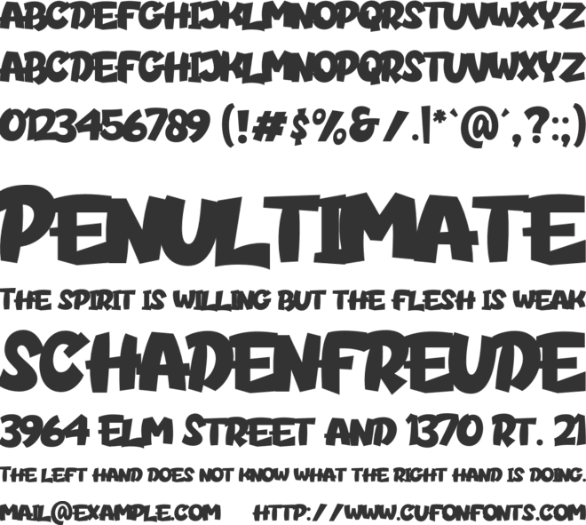 Raylone font preview