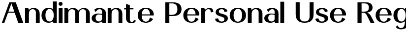 Andimante Personal Use Regular font