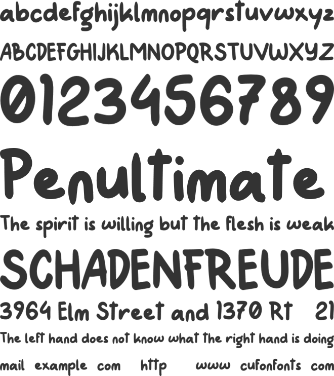 Dambitu Personal Use font preview
