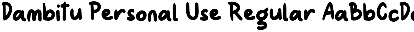 Dambitu Personal Use font download
