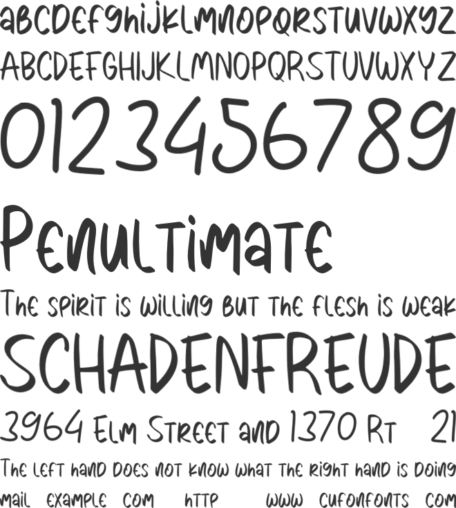 Bonali Personal Use font preview