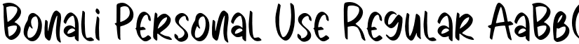 Bonali Personal Use Regular font