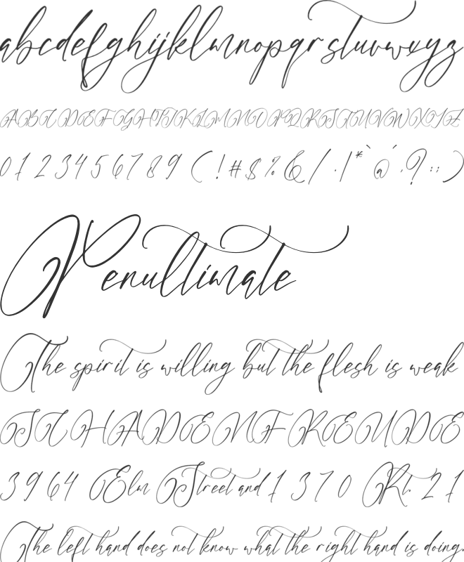 Monlight Quinttans font preview