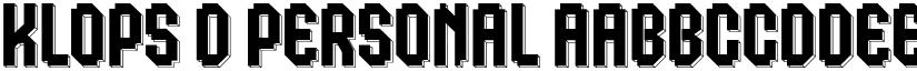 Klops D Personal font