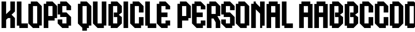 Klops Qubicle Personal font