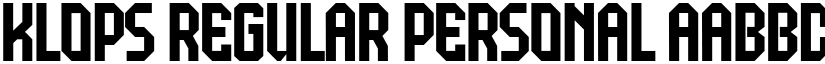 Klops Regular Personal font
