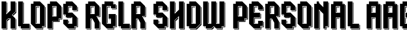 Klops Rglr Shdw Personal font