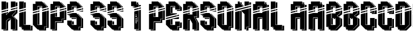 Klops SS 1 Personal font