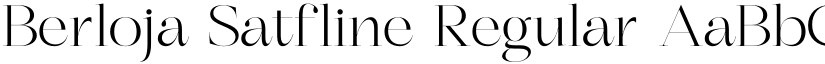 Berloja Satfline Regular font