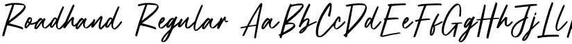 Roadhand Regular font