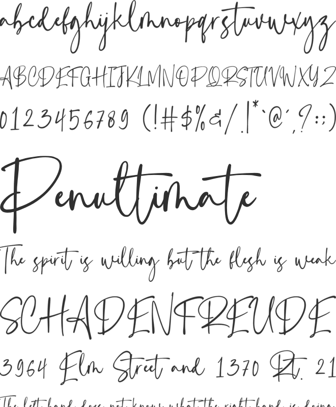 Beauty Romantic font preview