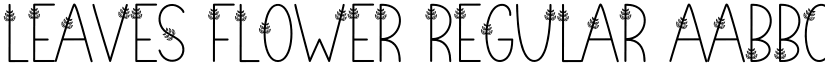 Leaves Flower Regular font
