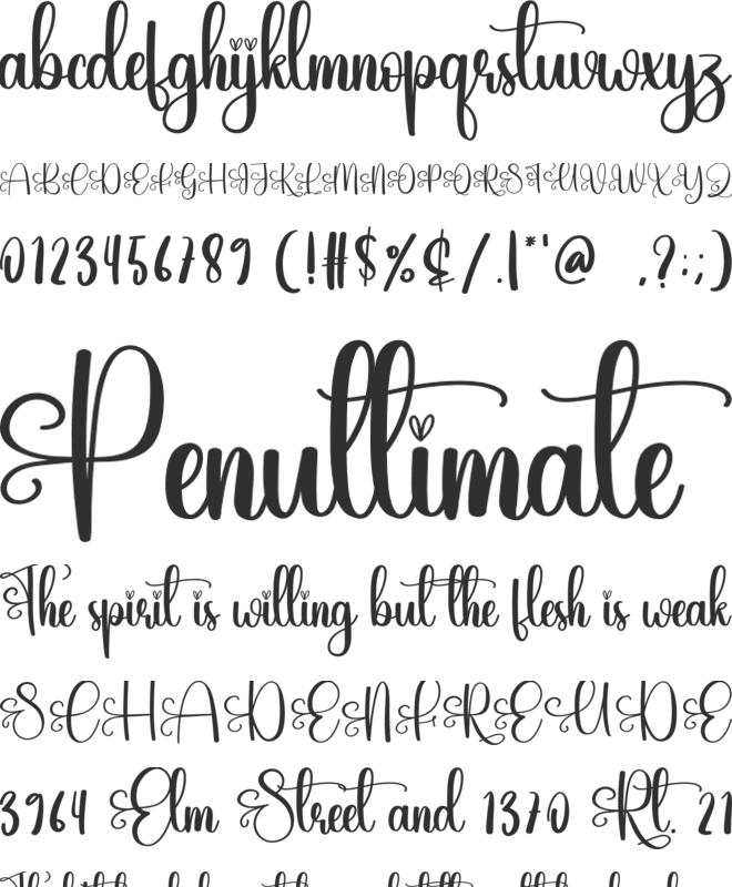 Butterfly Valentine font preview