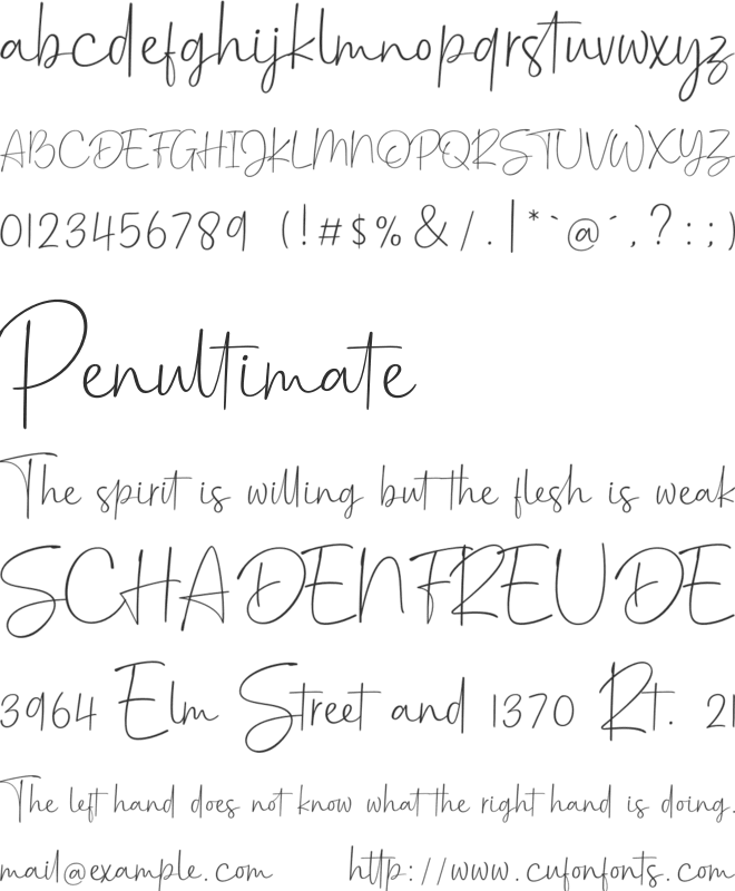 Antebas Script font preview