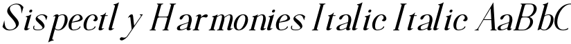 Sispectly Harmonies Italic Italic font