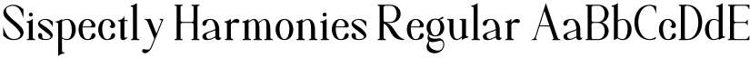 Sispectly Harmonies Regular font