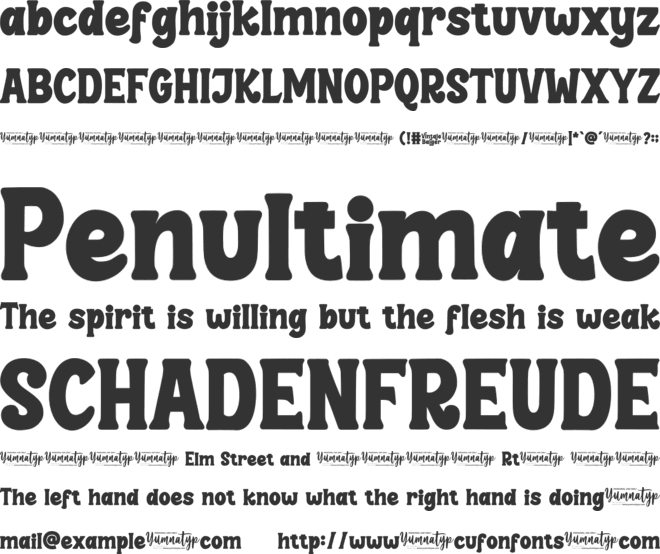 Vintale Balger Personal Use font preview