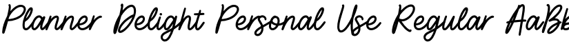 Planner Delight Personal Use Regular font