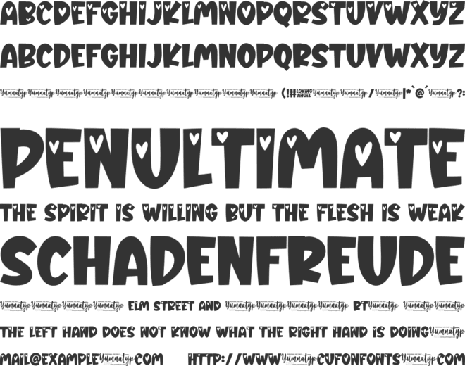 Loving Angel Personal Use font preview