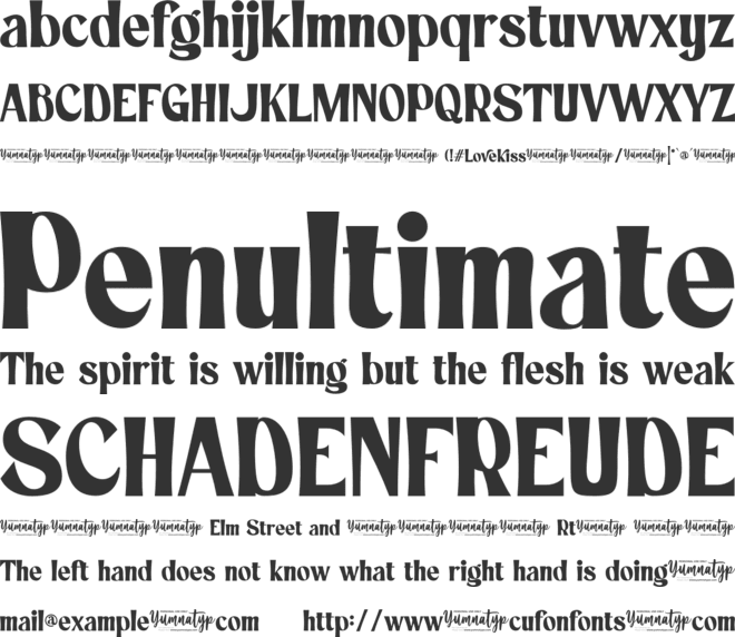 Lovekiss Personal Use font preview