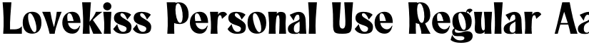 Lovekiss Personal Use Regular font