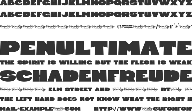 Giant Pride Personal Use font preview