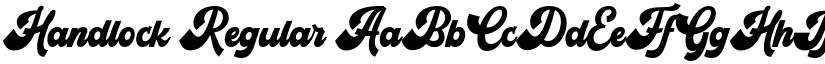 Handlock Regular font